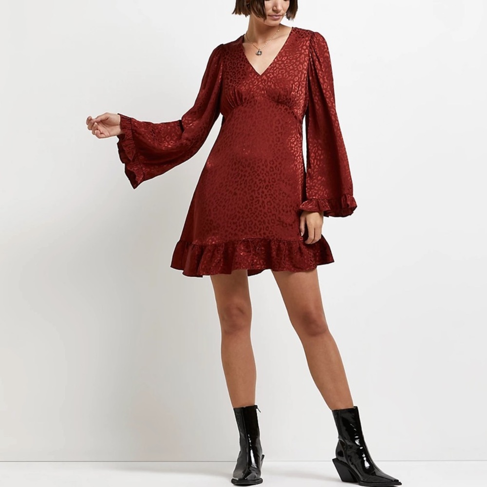 NWT Red Leopard Dress